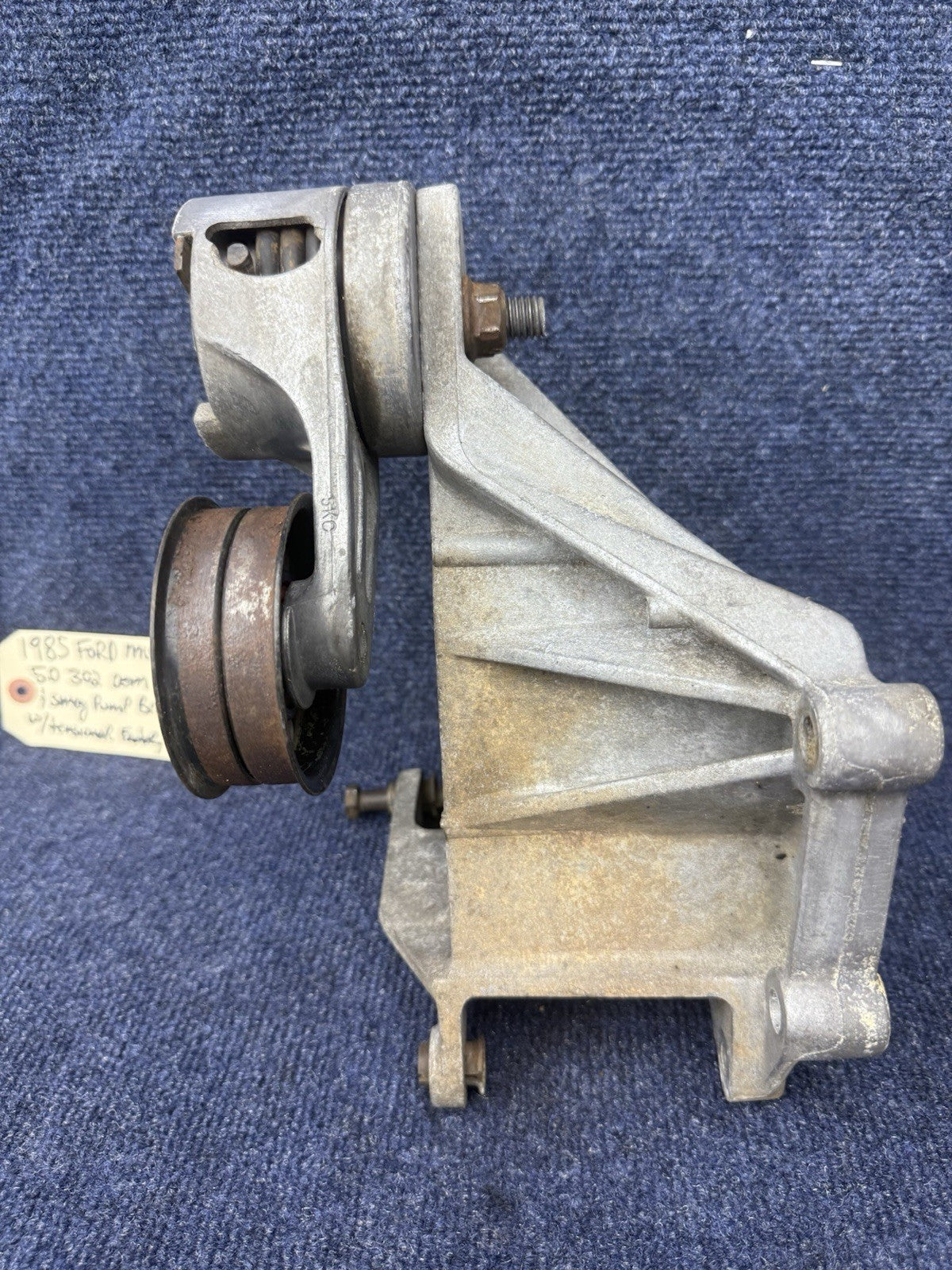 85-93 Ford Mustang Alternator Bracket Front Belt Accessory Smog Tensioner OEM V8