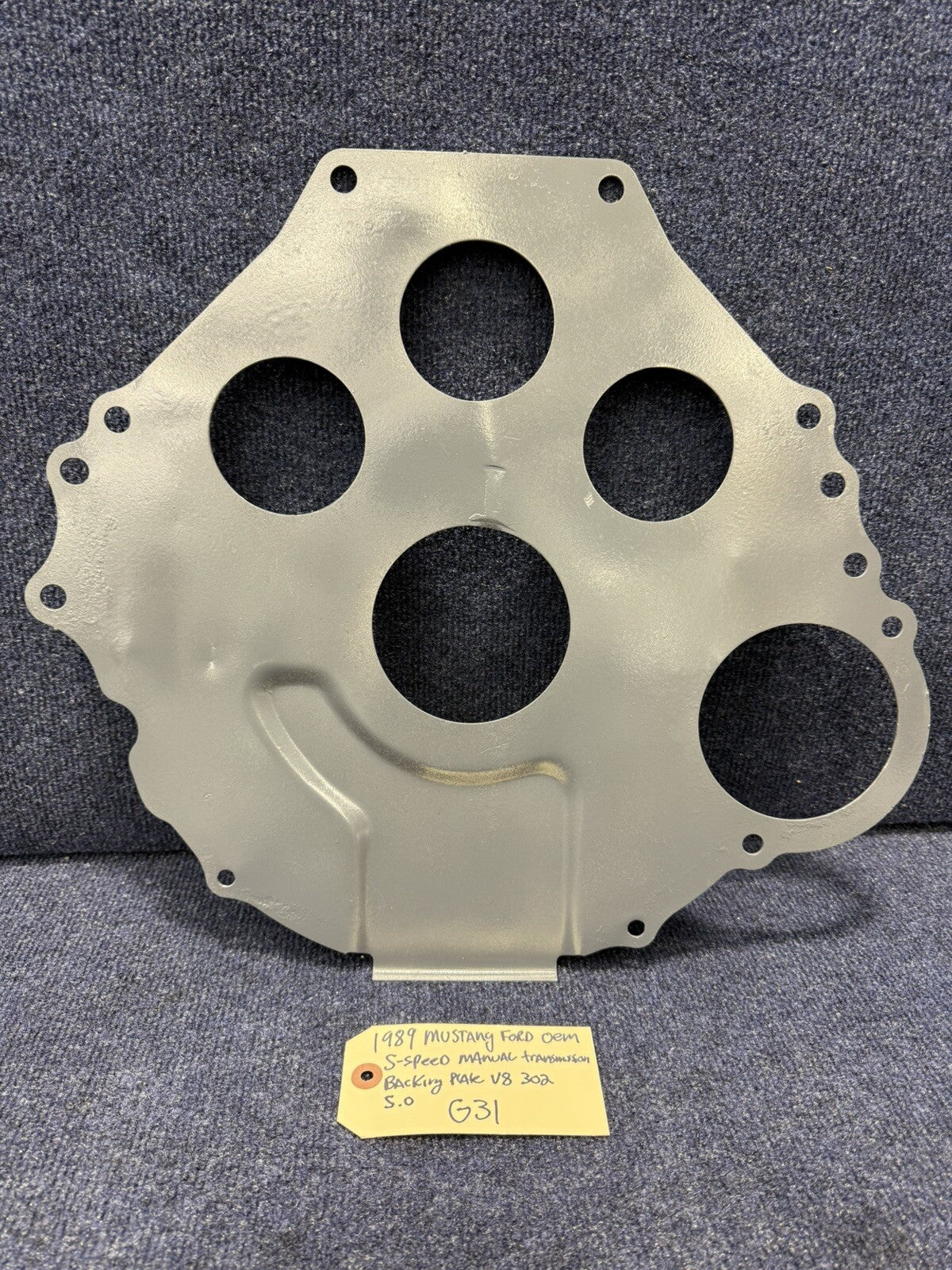 87-93 Ford Mustang Factory T5 Transmission Block Spacer Plate D9ZE-6A 5 Speed OE