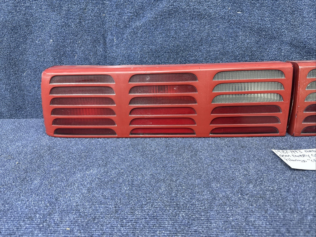 87-93 Ford Mustang GT Tail Light Lens OEM Stock 5.0L LH & Rh Pair Cheese Grader