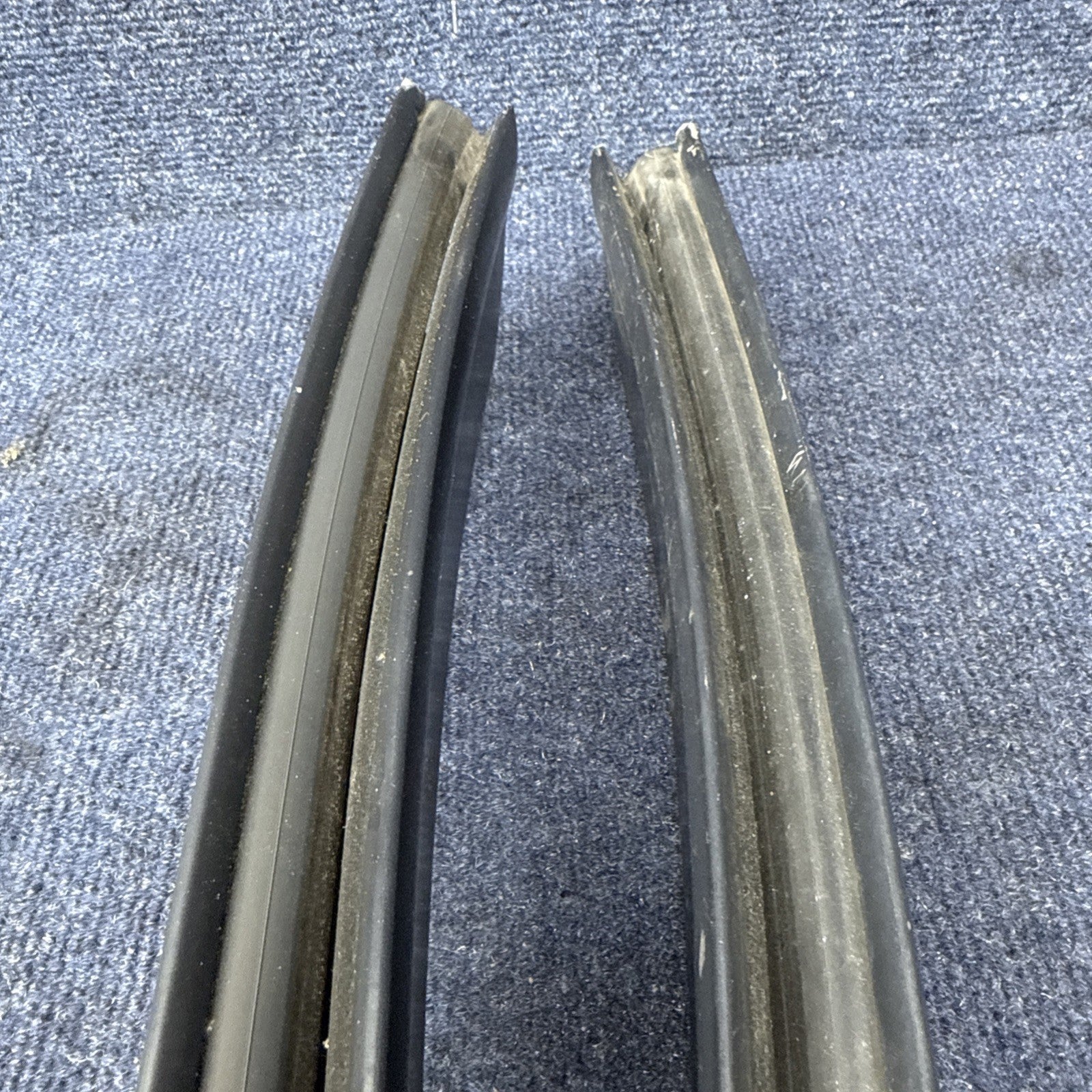 83-93 Mustang RH & LH Convertible Quarter Window Trim Guide Rear OEM 1987-1993