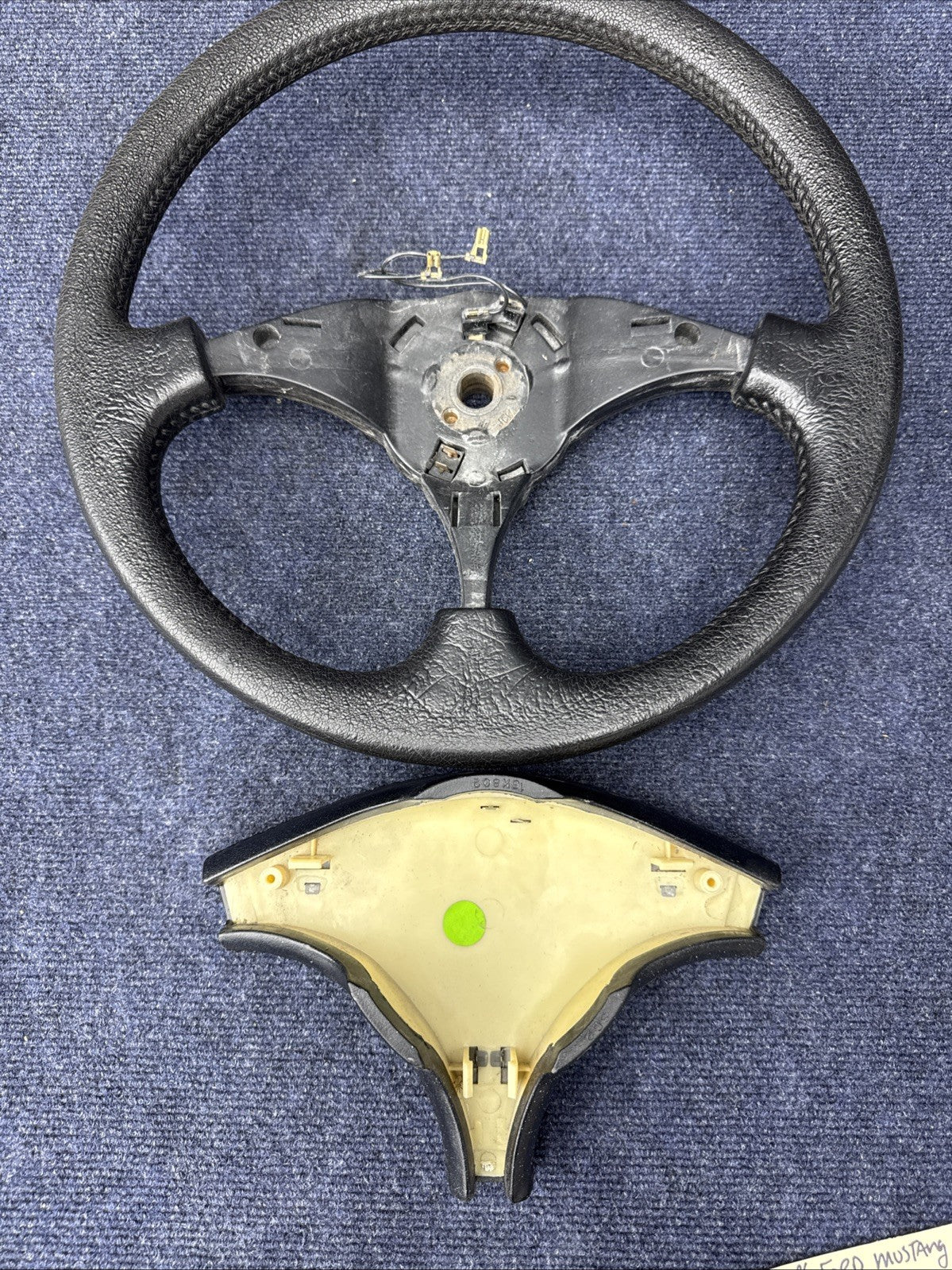 1984 85 86 ford mustang GT350 SVO factory leather steering wheel OEM Ford MINT