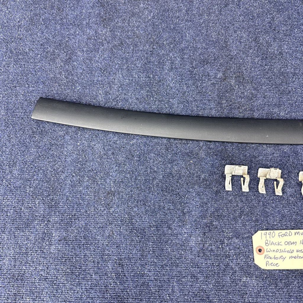 87-93 Ford Mustang Black Headliner Trim Metal Windshield Window NICE! GT Cobra