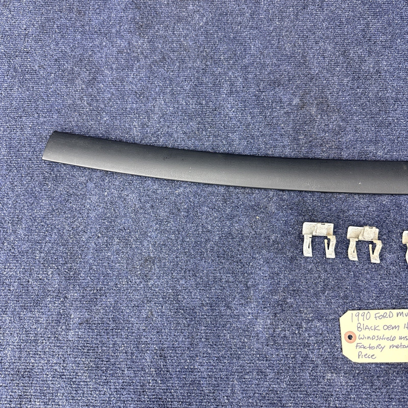87-93 Ford Mustang Black Headliner Trim Metal Windshield Window NICE! GT Cobra
