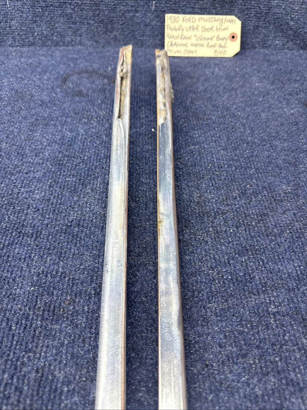 1979-1986 Capri Mustang Hatchback DOOR WEATHERSTRIP CHANNEL GROUT Moulding TRIM