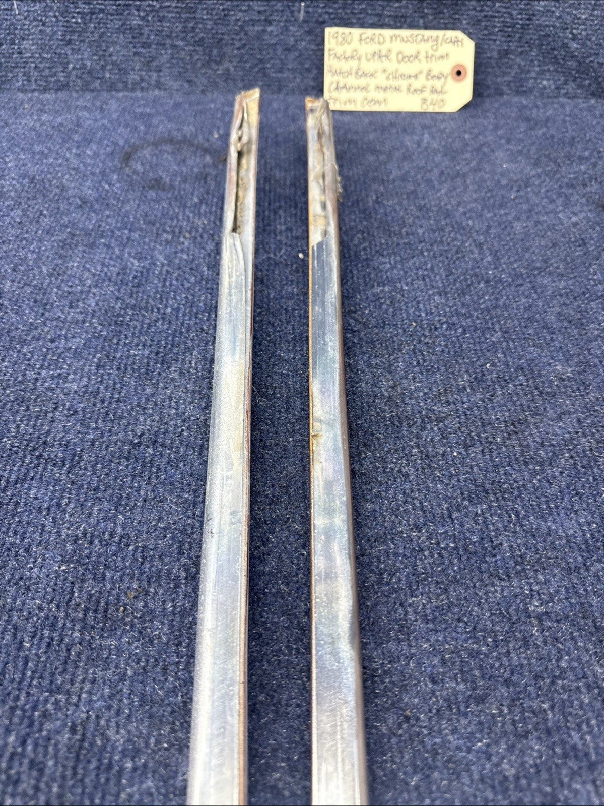 1979-1986 Capri Mustang Hatchback DOOR WEATHERSTRIP CHANNEL GROUT Moulding TRIM