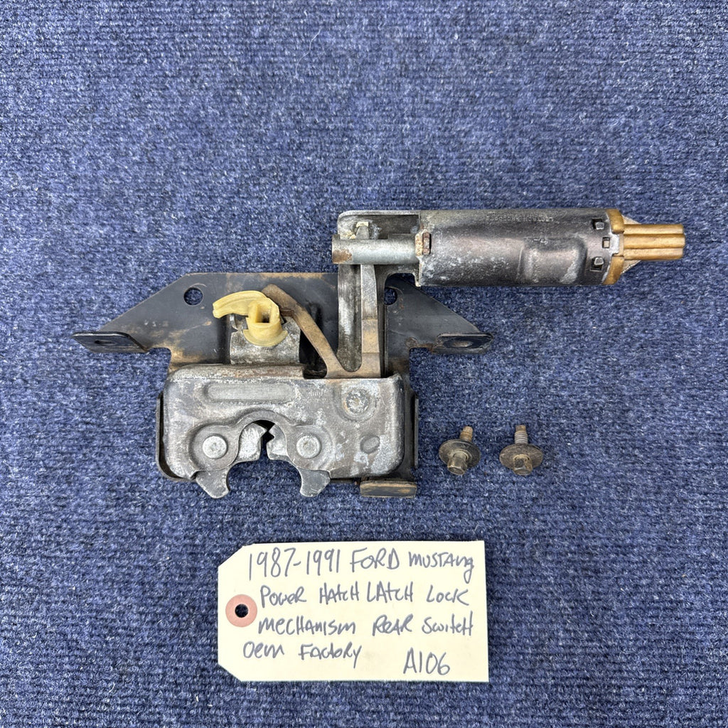 87-91 Ford Mustang Hatch Latch Power Lock Mechanism Rear Hatchback Switch OEM