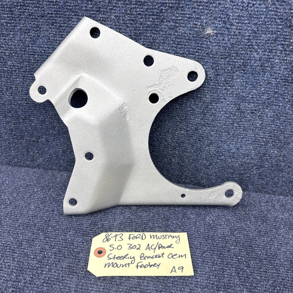 86-93 FORD MUSTANG 5.0 LX GT POWER STEERING AC A/C PUMP STEEL BRACKET MOUNT OEM