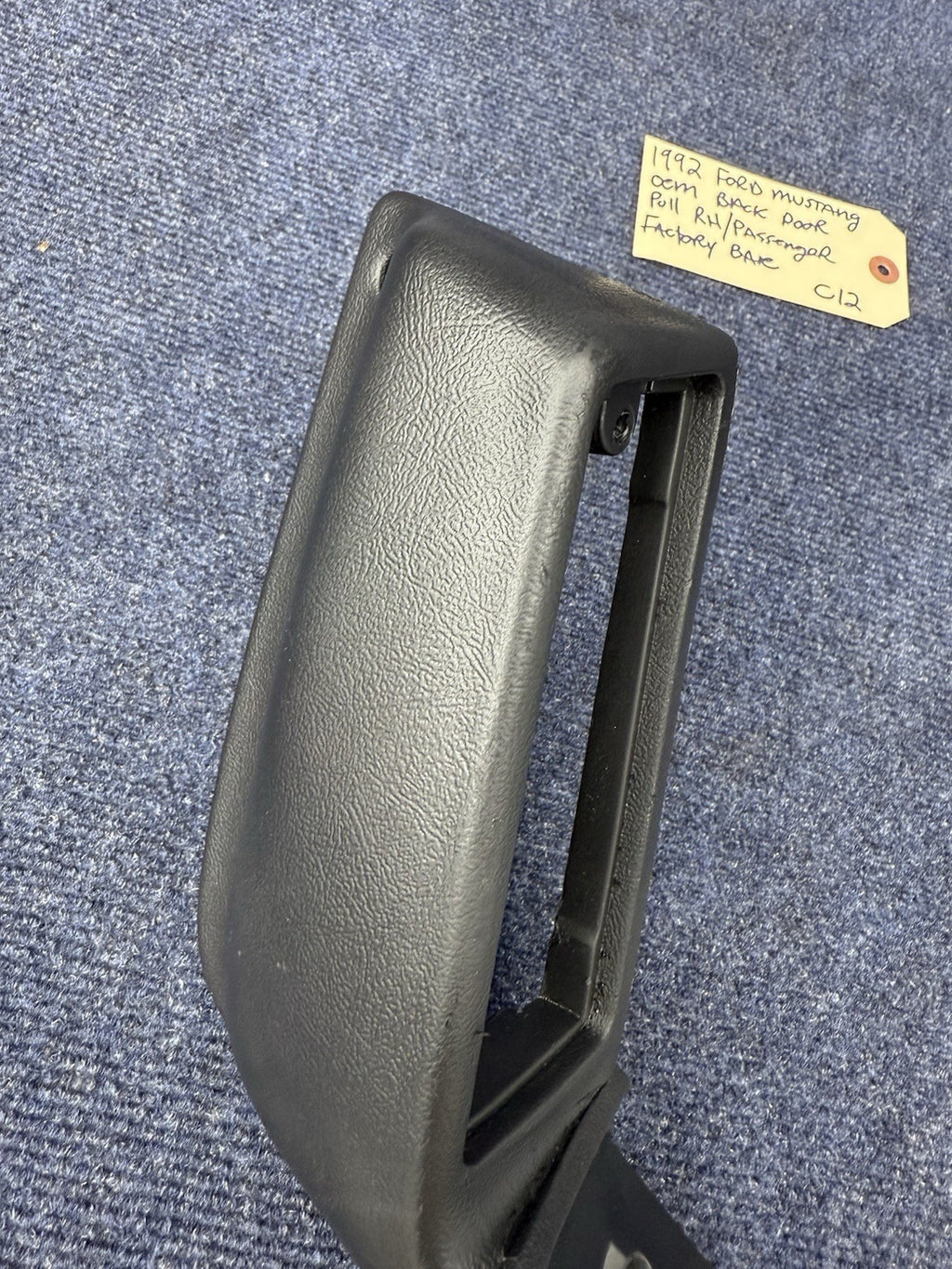87-93 Ford Mustang Black PASSENGER SIDE Arm Rest Door Pull RH Oem Factory