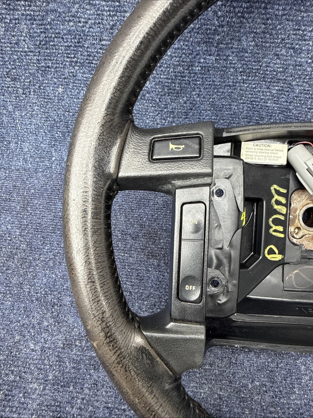 90-93 Ford Mustang Black Steering Wheel Leather  Factory OEM Coupe Hatch Stock