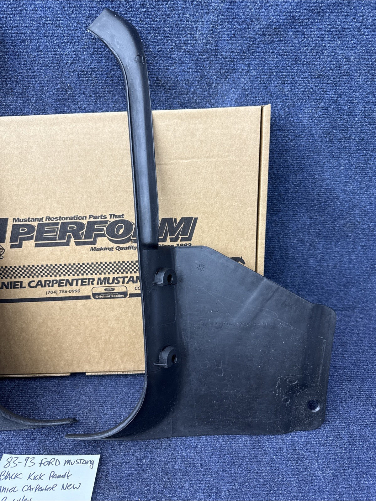 1983-1993 Ford Mustang Hardtop Black Interior Lower Kick Panels LH & RH