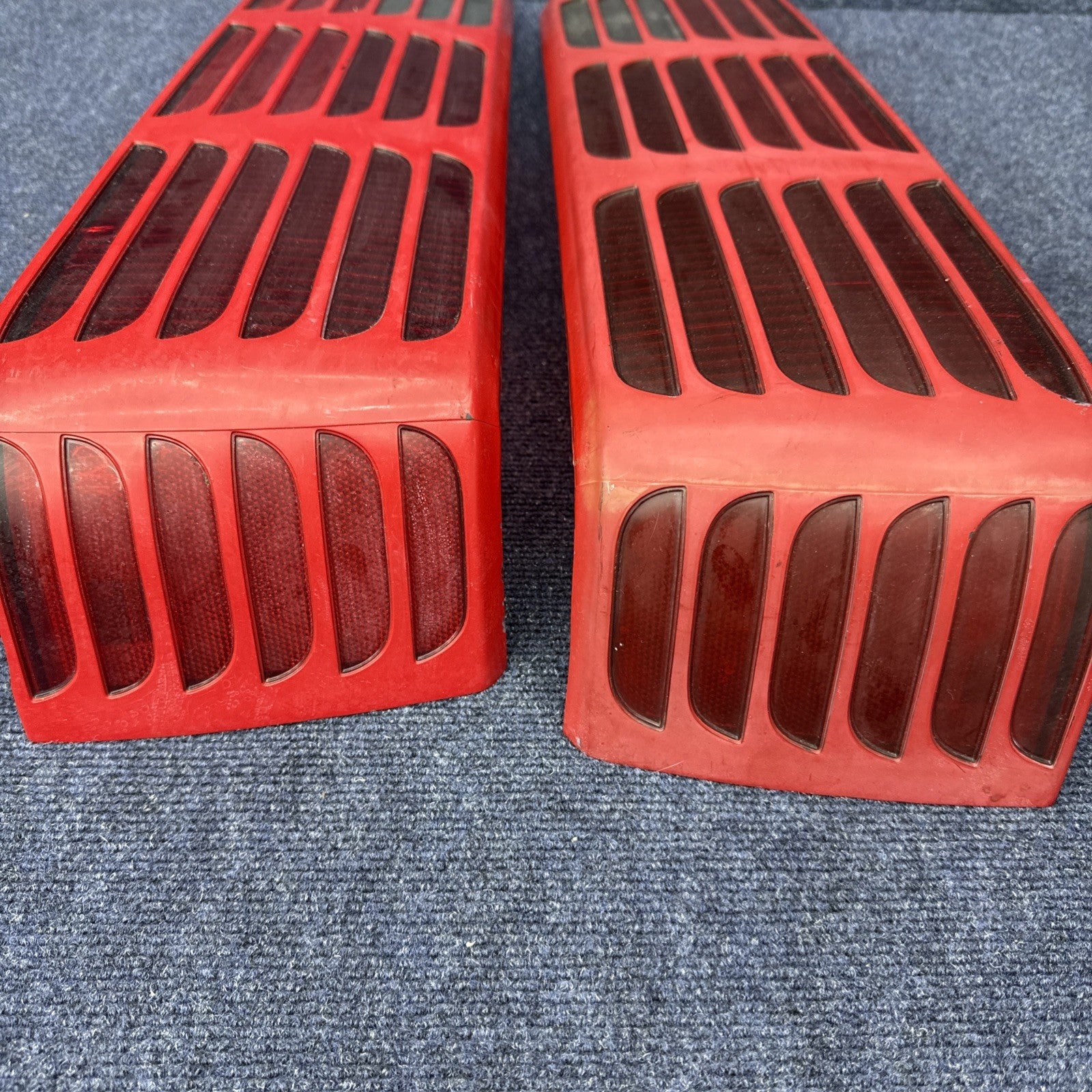 87-93 Ford Mustang GT Tail Light Lens OEM Stock 5.0L LH & Rh Pair Cheese Grader
