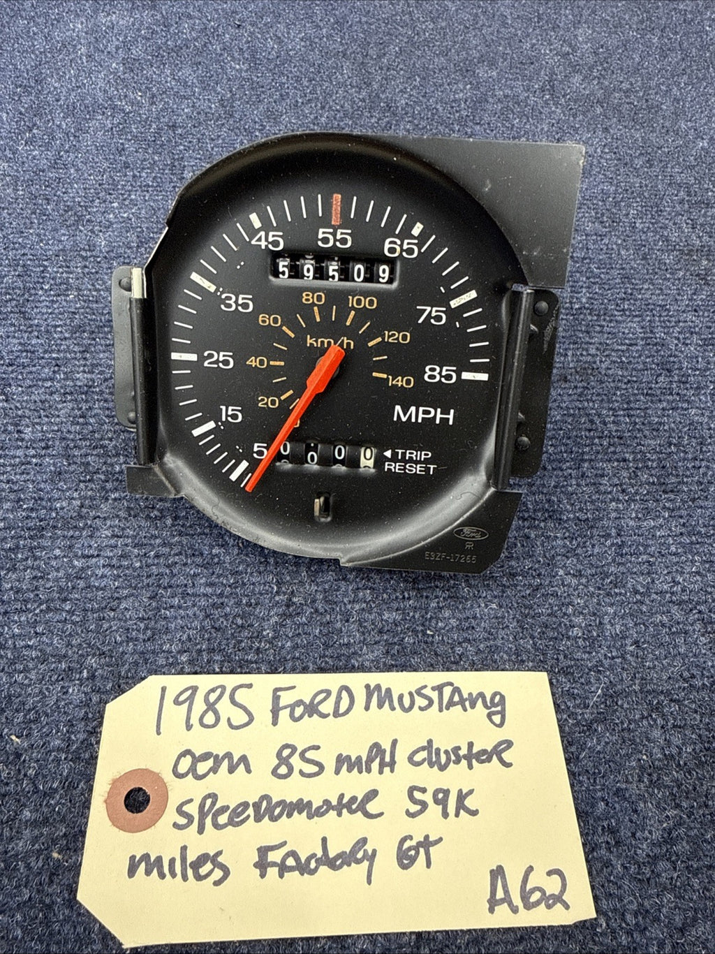 1983-1986 Ford Mustang 85mph Speedometer Gauge for Restoration or New Overlay