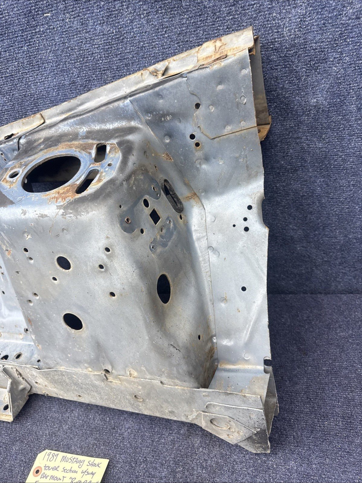 1987  1993 MUSTANG Rh FENDER APRON FRAME SHOCK TOWER METAL OEM Passenger Side 90