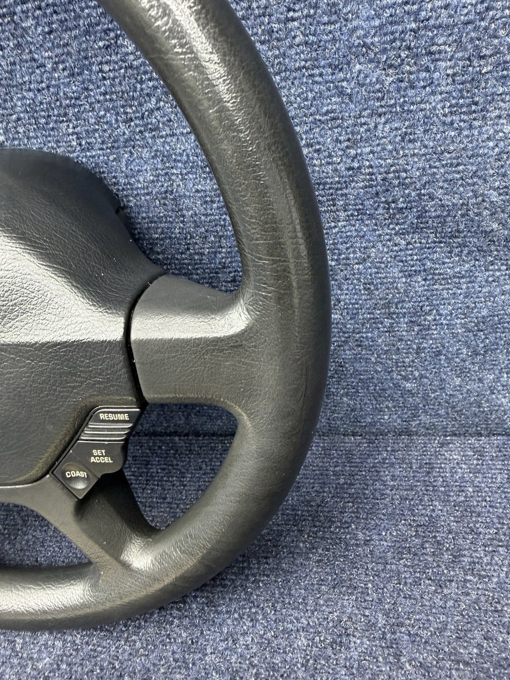 GENUINE Ford 1986 Lincoln Black Leather Steering Wheel w/Controls Mark VII Lsc