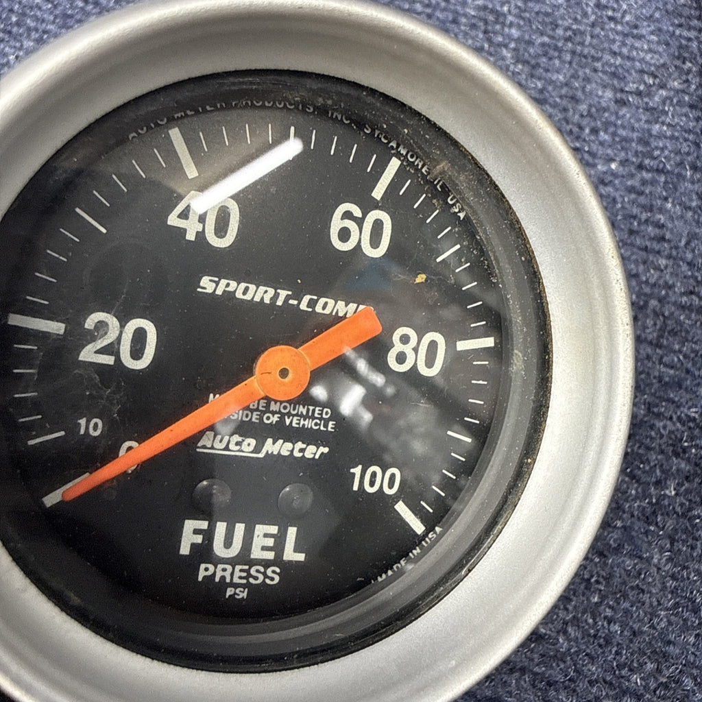 AutoMeter 3412 Sport-Comp Fuel Pressure Gauge, 2-5/8 in., Mechanical With Line