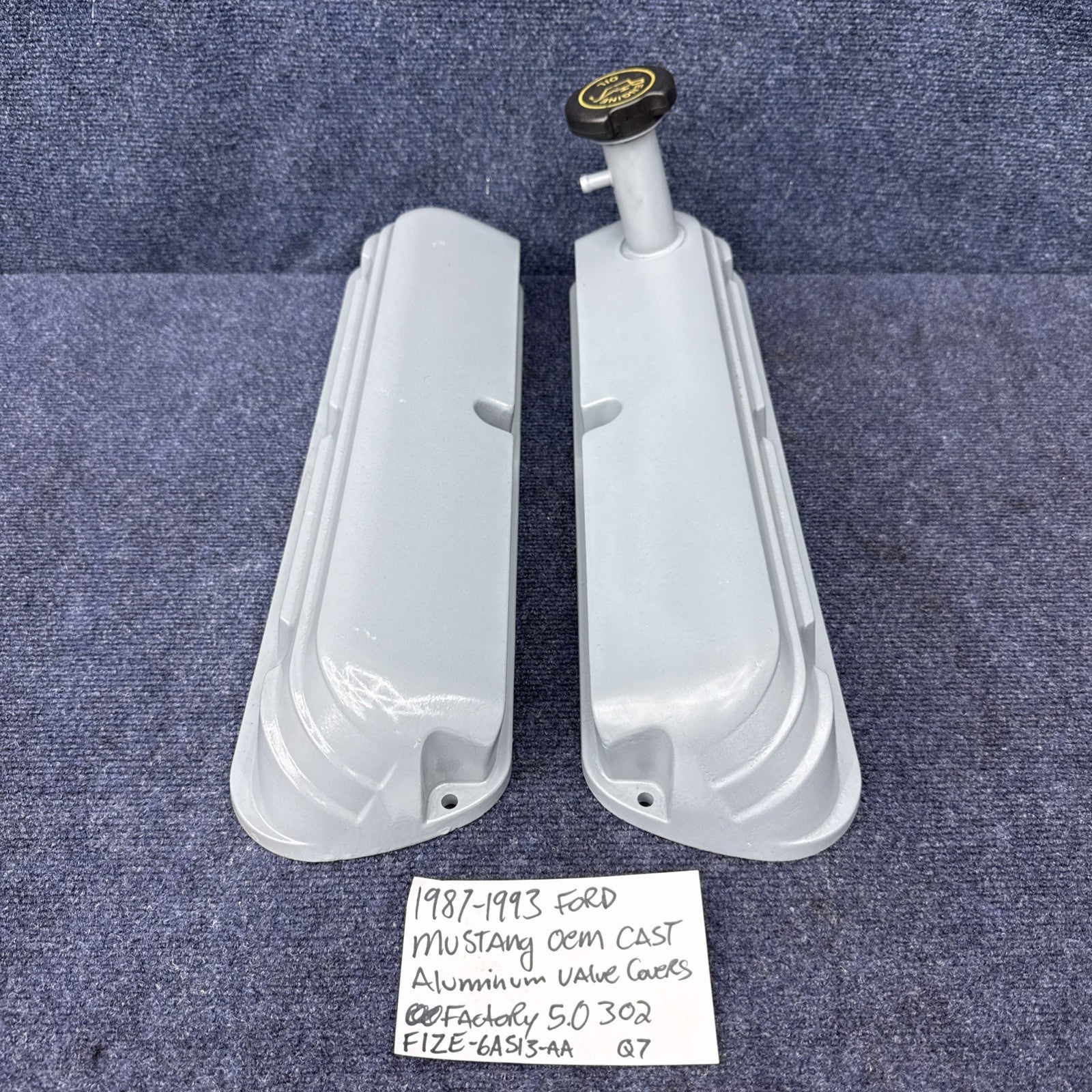 87-93 Ford Mustang Factory Aluminum Valve Covers 5.0L 5.0 302 289 E6ZE-6583-AB