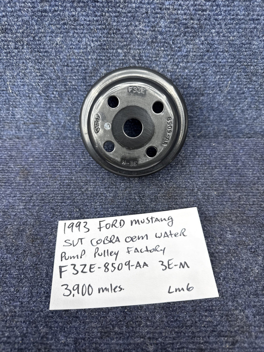 1993 93 FORD MUSTANG SVT COBRA 5.0 WATER PUMP SERPENTINE FEAD PULLEY OEM PPI