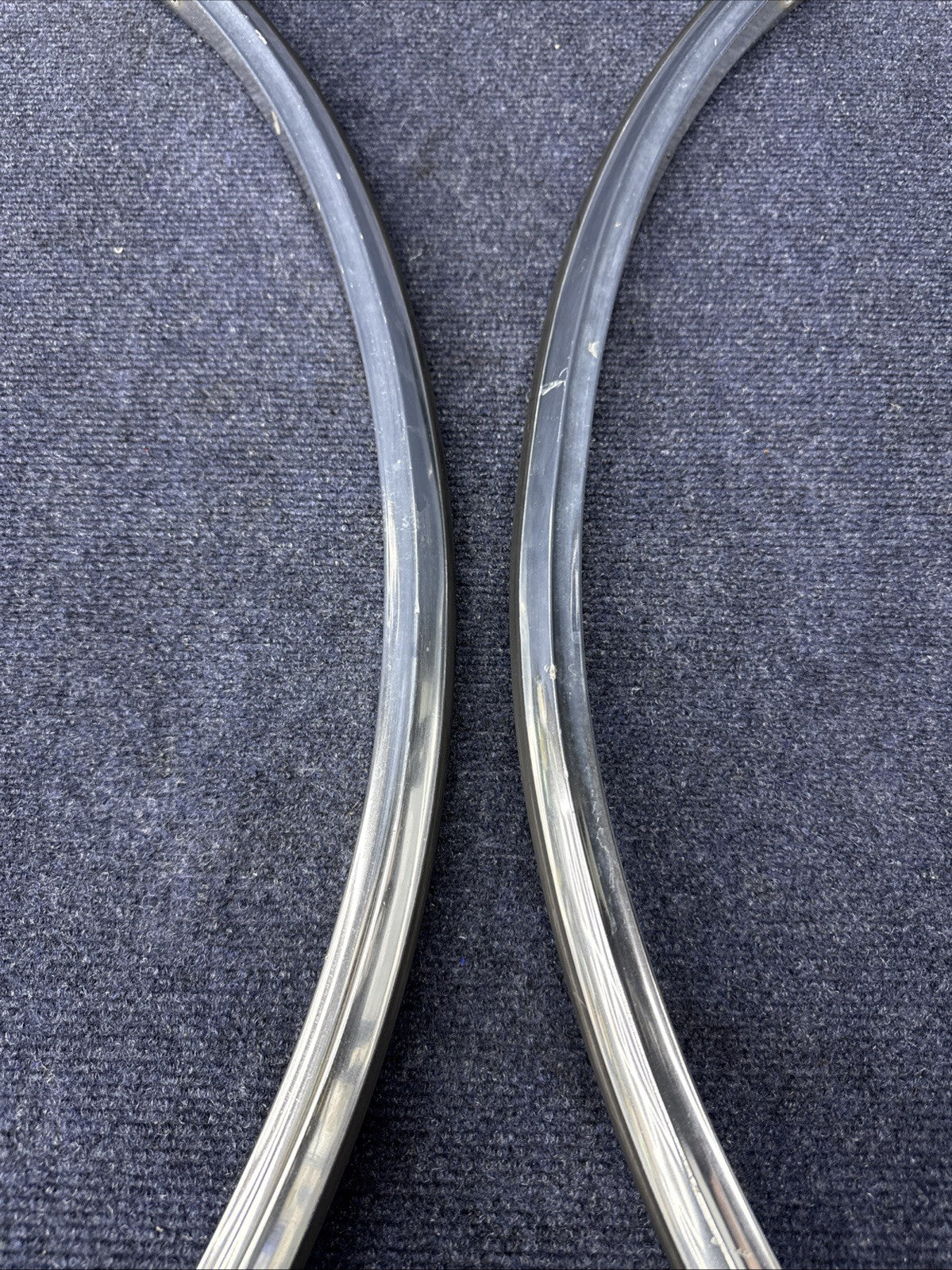 1984-1992 LINCOLN  MARK VII 7 LSC FRONT  Pair LH Rh  Set WHEEL FENDER CHROME OEM