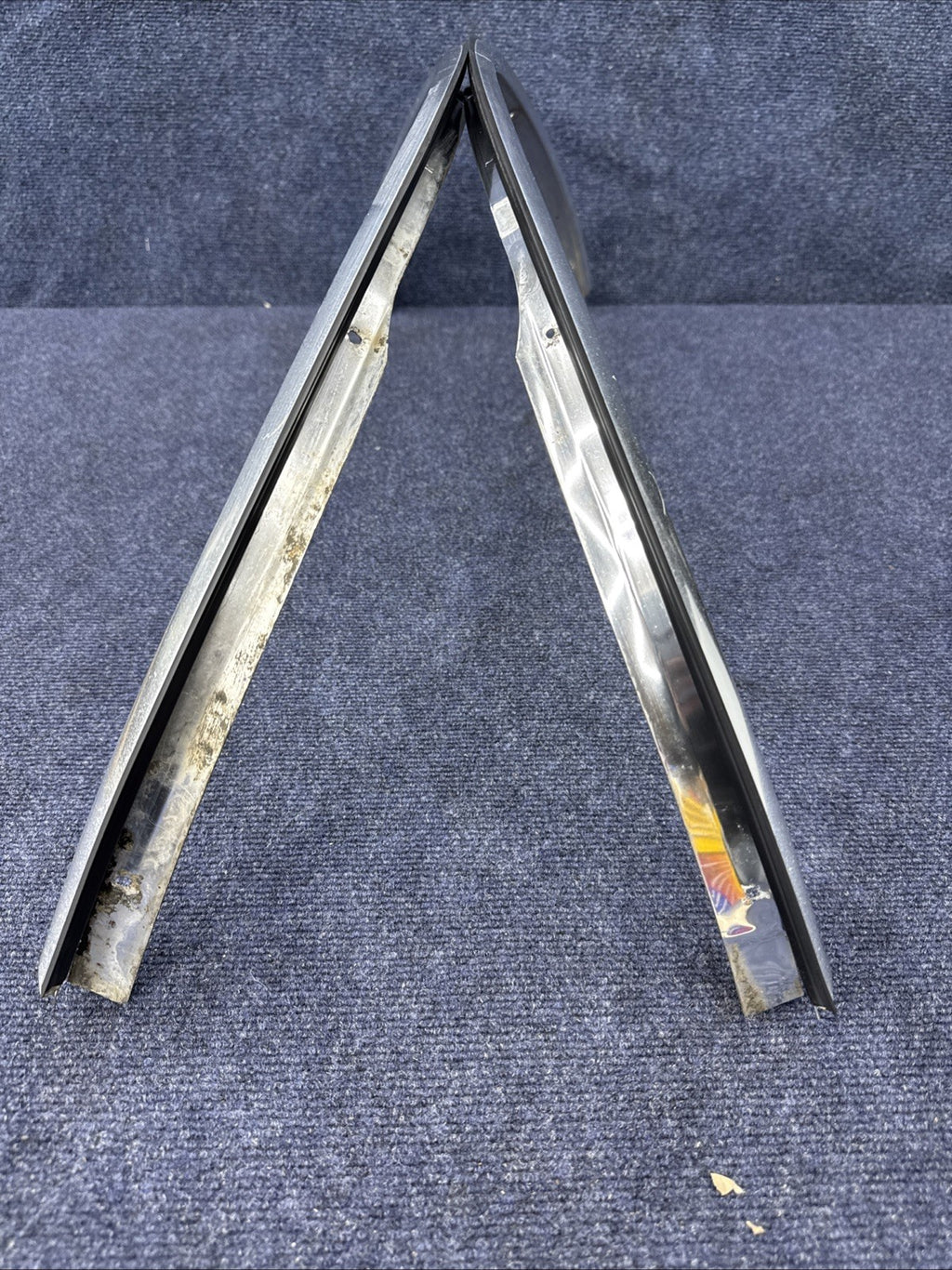 1984-1992 LINCOLN  MARK VII 7 LSC FRONT  Pair LH Rh  Set WHEEL FENDER CHROME OEM
