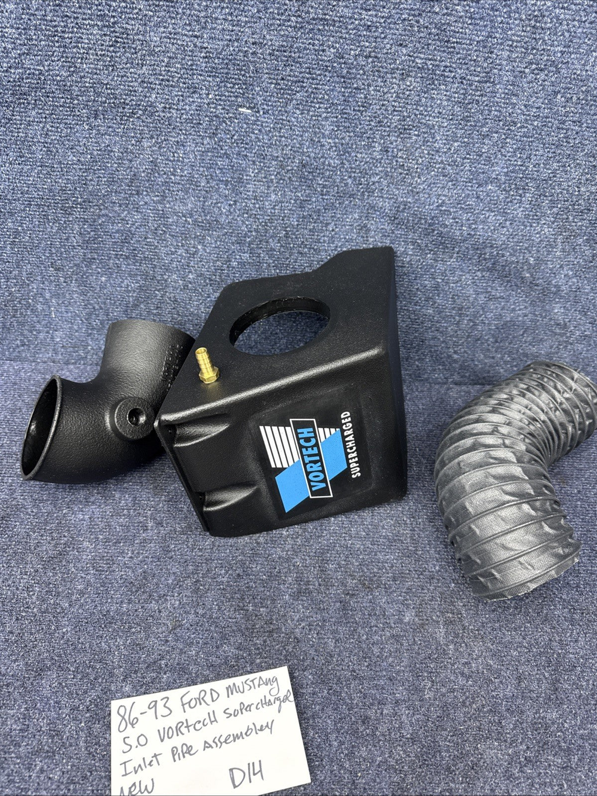 86-93 Mustang Vortech Supercharger Air Inlet Box Inlet Tube Cover Elbow 5.0 302