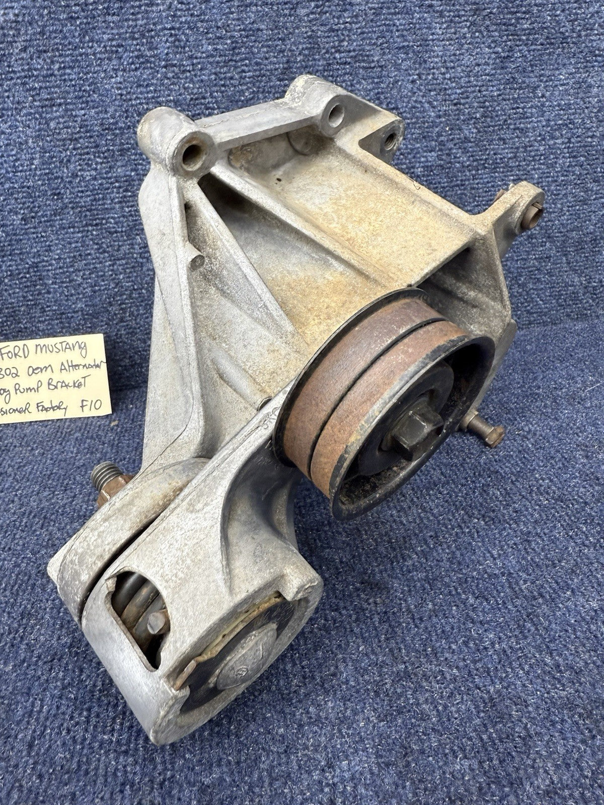 85-93 Ford Mustang Alternator Bracket Front Belt Accessory Smog Tensioner OEM V8
