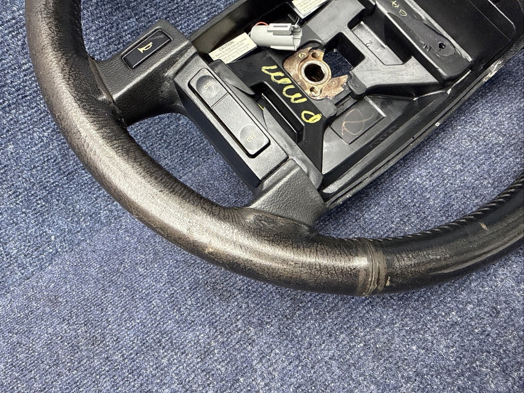 90-93 Ford Mustang Black Steering Wheel Leather  Factory OEM Coupe Hatch Stock