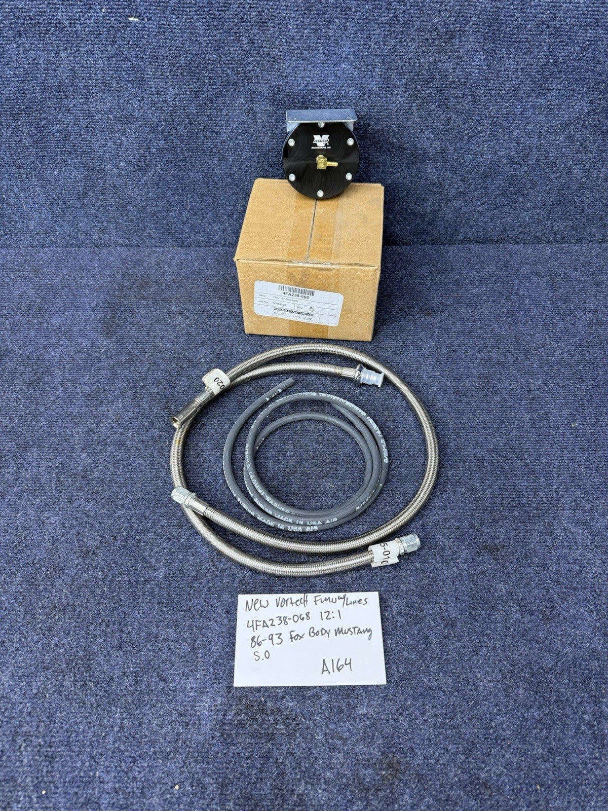 Vortech Fmu 12:1 Fuel Pressure Regulator 4fa238-068 Lines Boost 86-93 Mustang