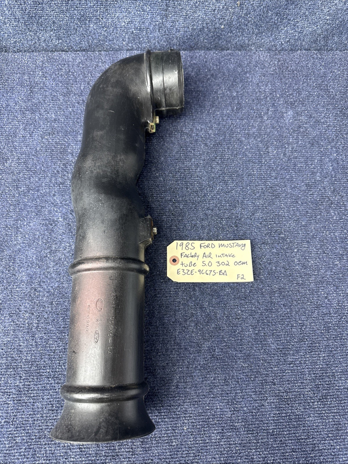 83-85 Ford Fox Body Mustang Stock OEM Air Intake Tube 5.0L 302 V8 E3ZE-9C675-BA