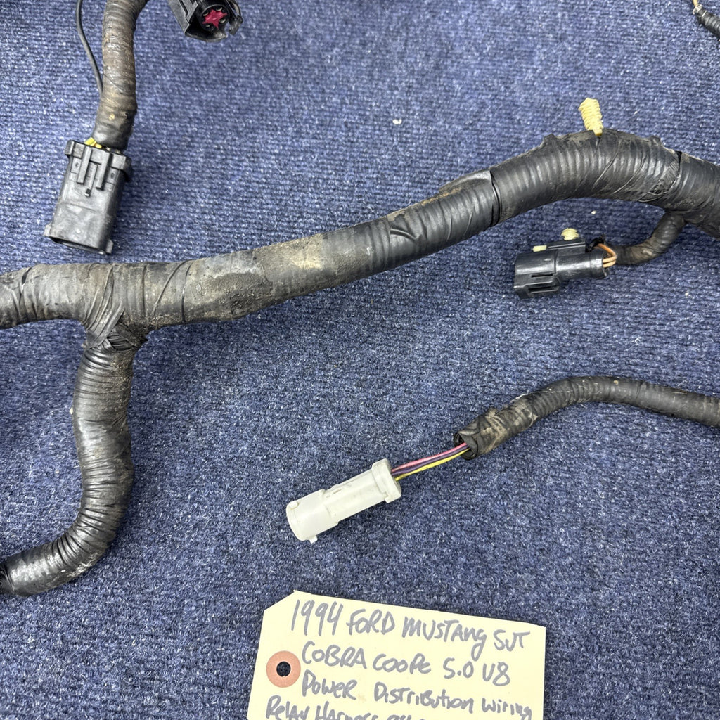 1994 1995 Ford Mustang Cobra 5.0 302 V8 Power Distribution Wiring Relay Harness
