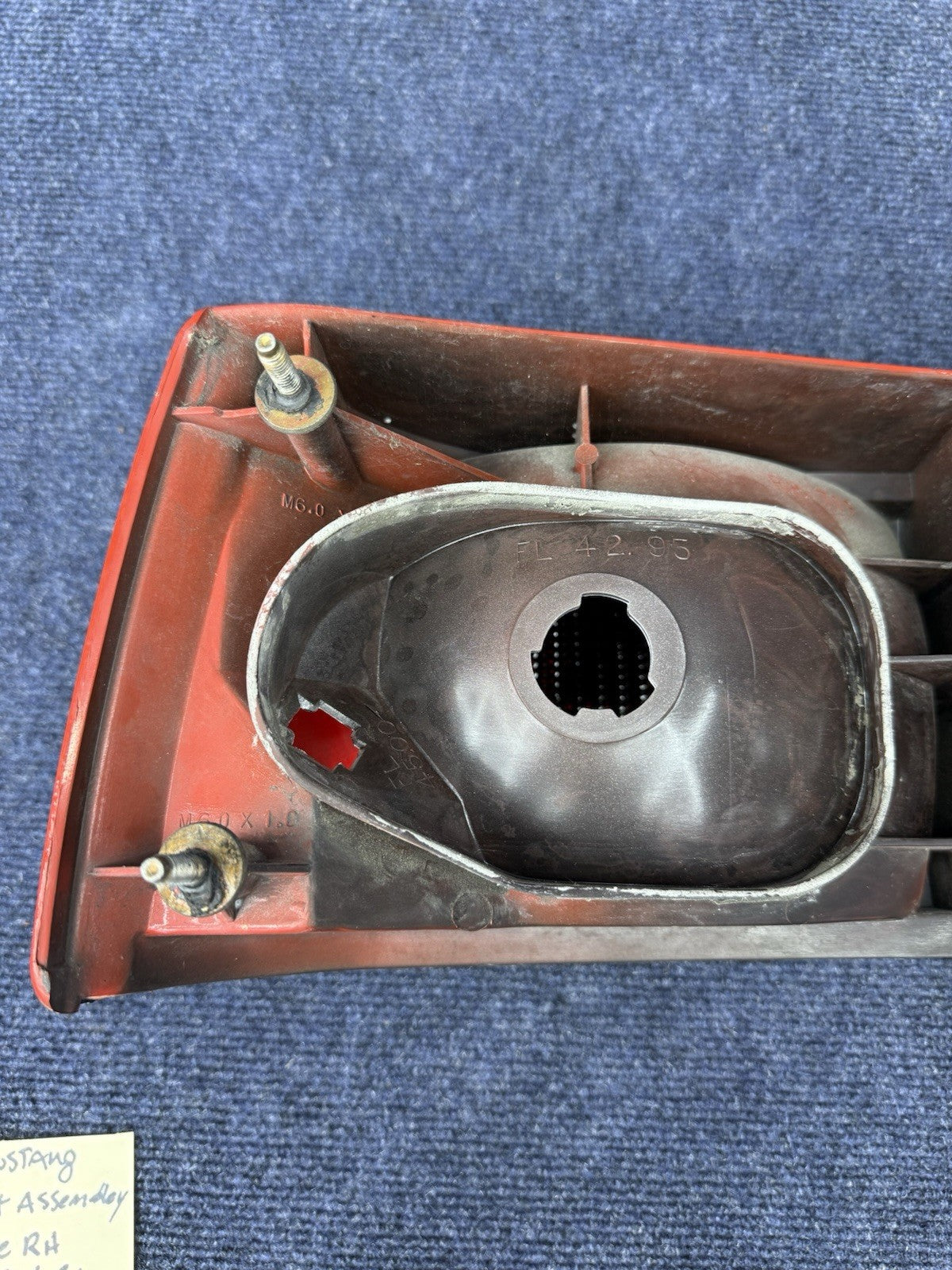 87-93 FORD MUSTANG LX RH PASSENGER TAIL LIGHT OEM FACTORY LENS HOUSING FACTORY