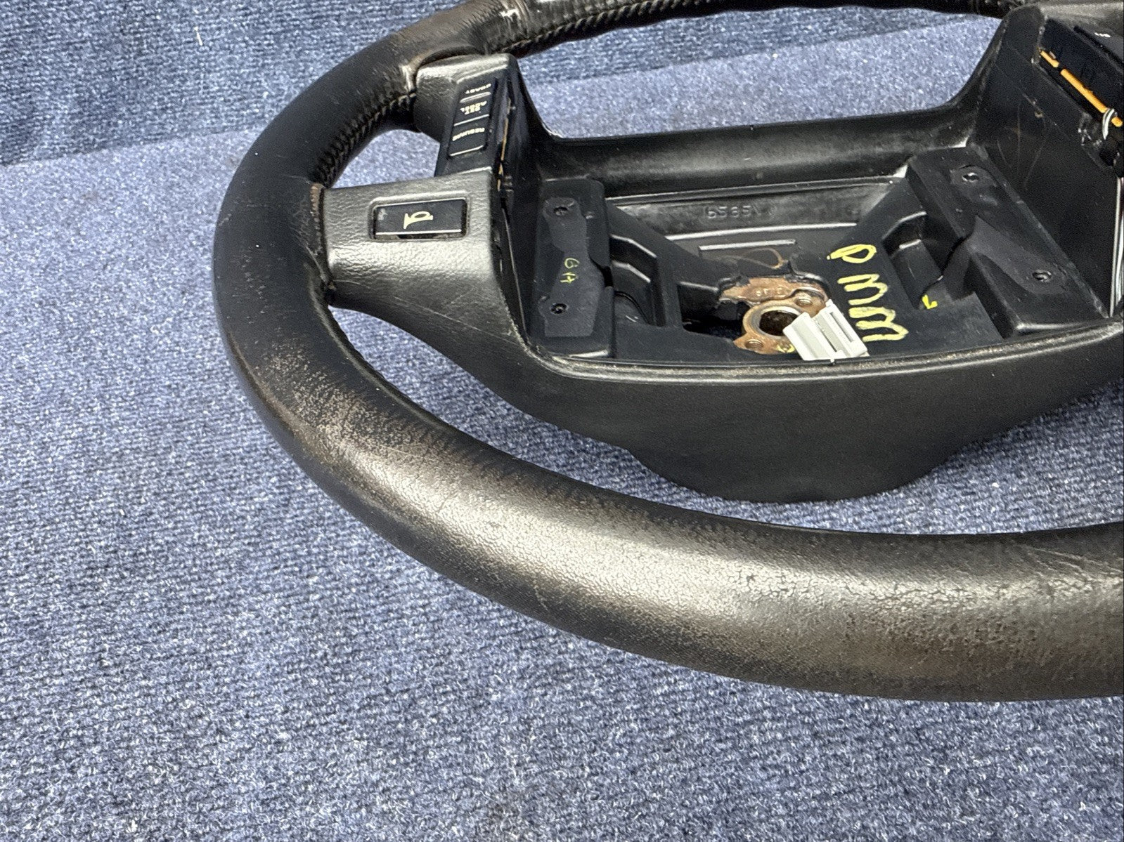 90-93 Ford Mustang Black Steering Wheel Leather  Factory OEM Coupe Hatch Stock