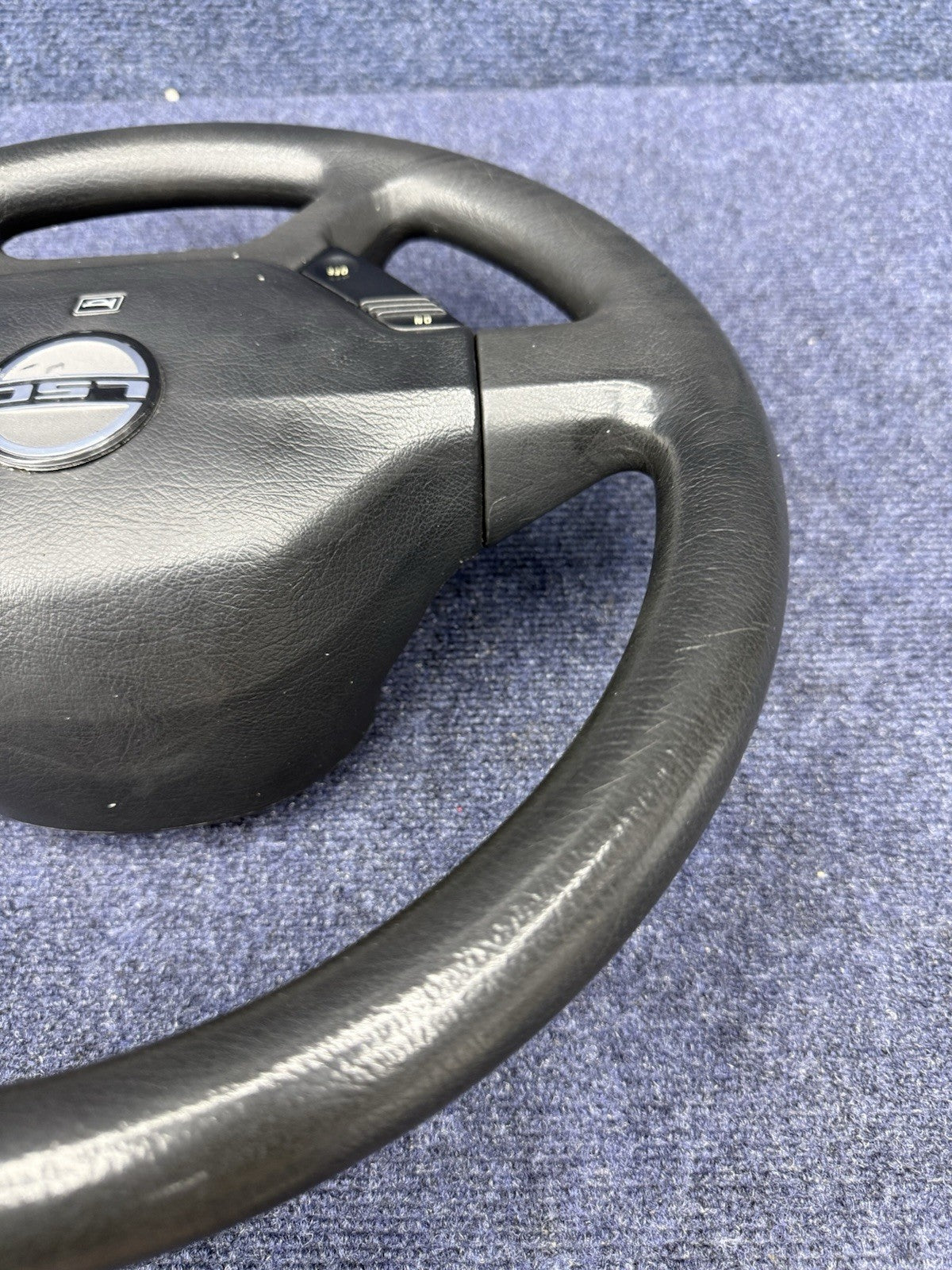 GENUINE Ford 1986 Lincoln Black Leather Steering Wheel w/Controls Mark VII Lsc