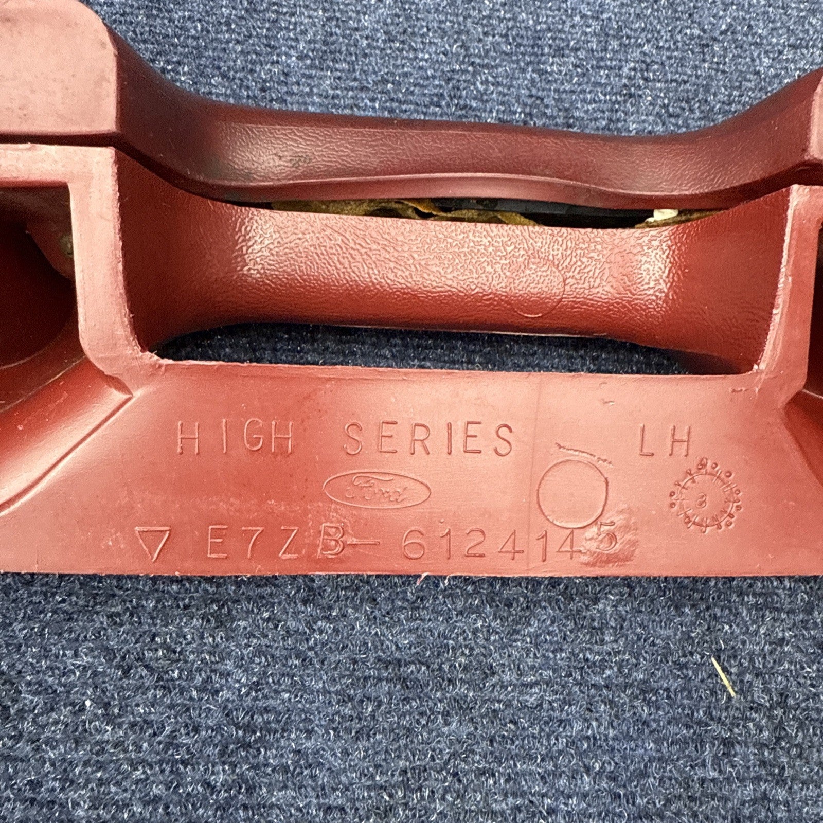 1987-1993 FORD MUSTANG RED DOOR ARMREST & Window Switch LEFT DRIVER PULL OEM Gt