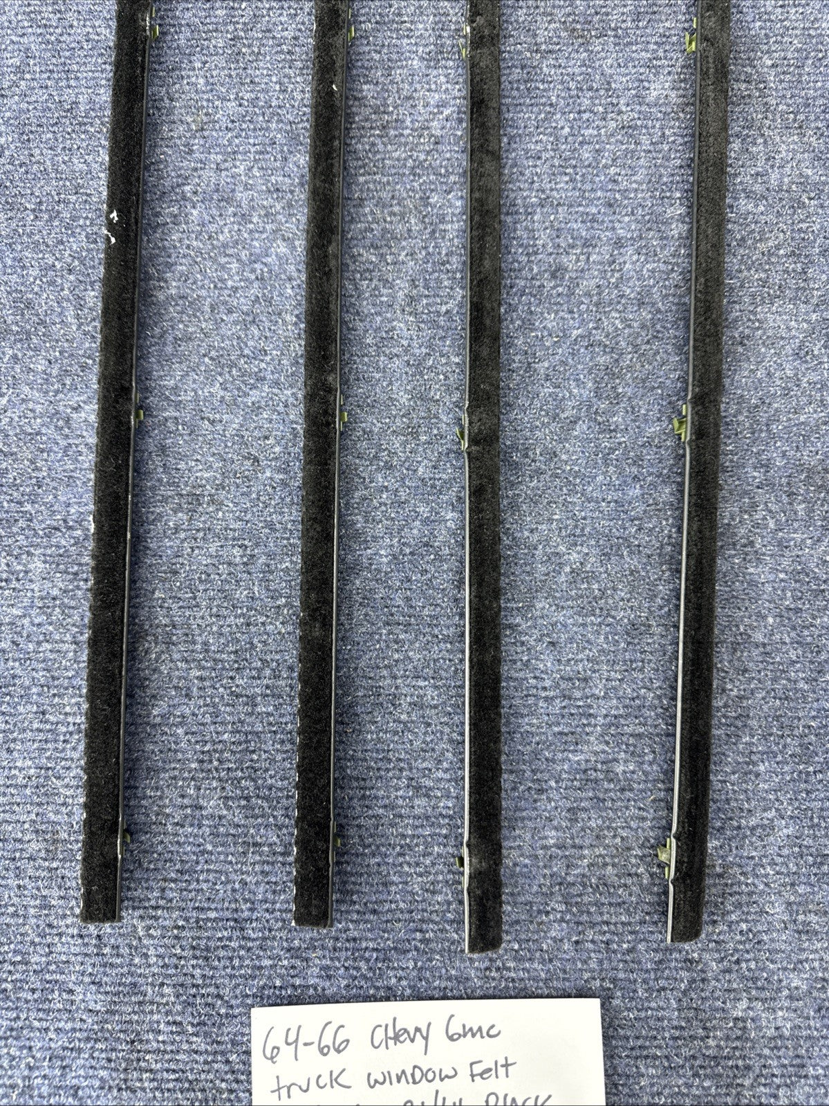1964 1965 1966 CHEVY GMC TRUCK DOOR WINDOW FELTS Black Rh Lh 4pc Set 64-45982