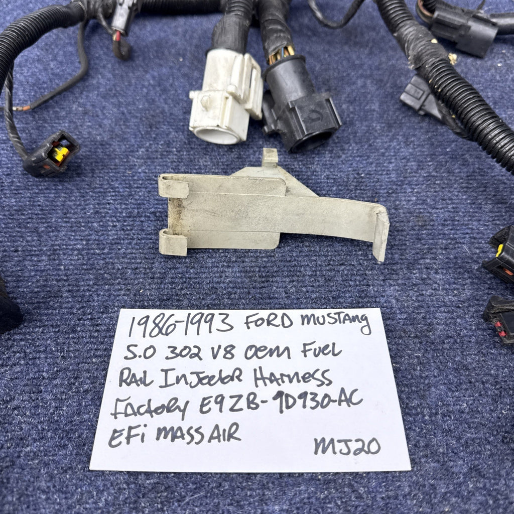 86-93 Ford Mustang 5.0L Fuel Injector Harness Mass Air  EFI 302 OEM Factory 87