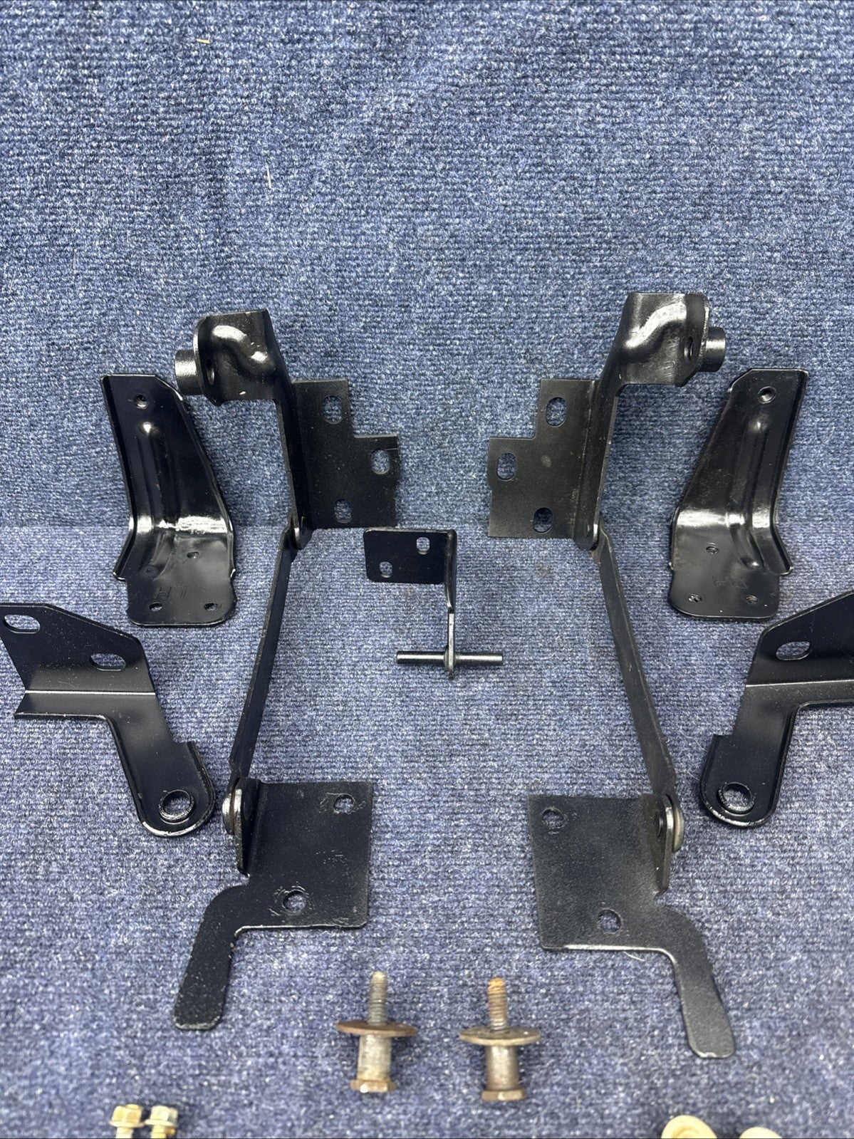 87-93 Ford Mustang Complete Rear Seat Mounting Brackets w/ Bolts Hardware GT LX