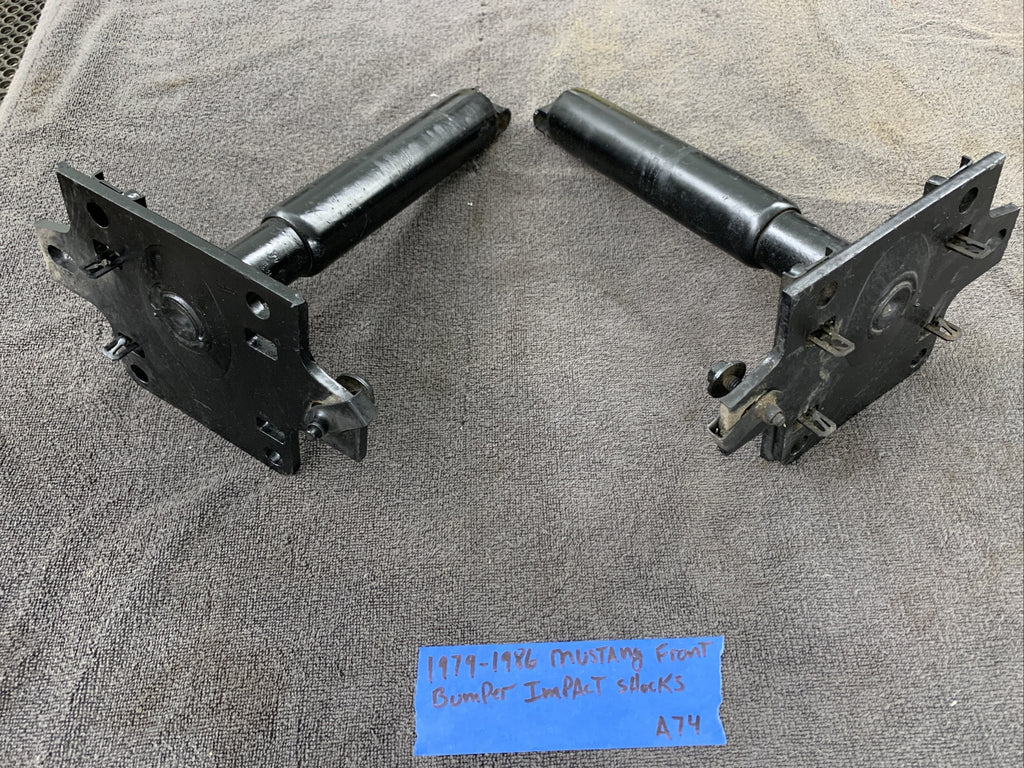 79 86 Ford Mustang Front Bumper Impact Shock Absorbers Crash Support OEM