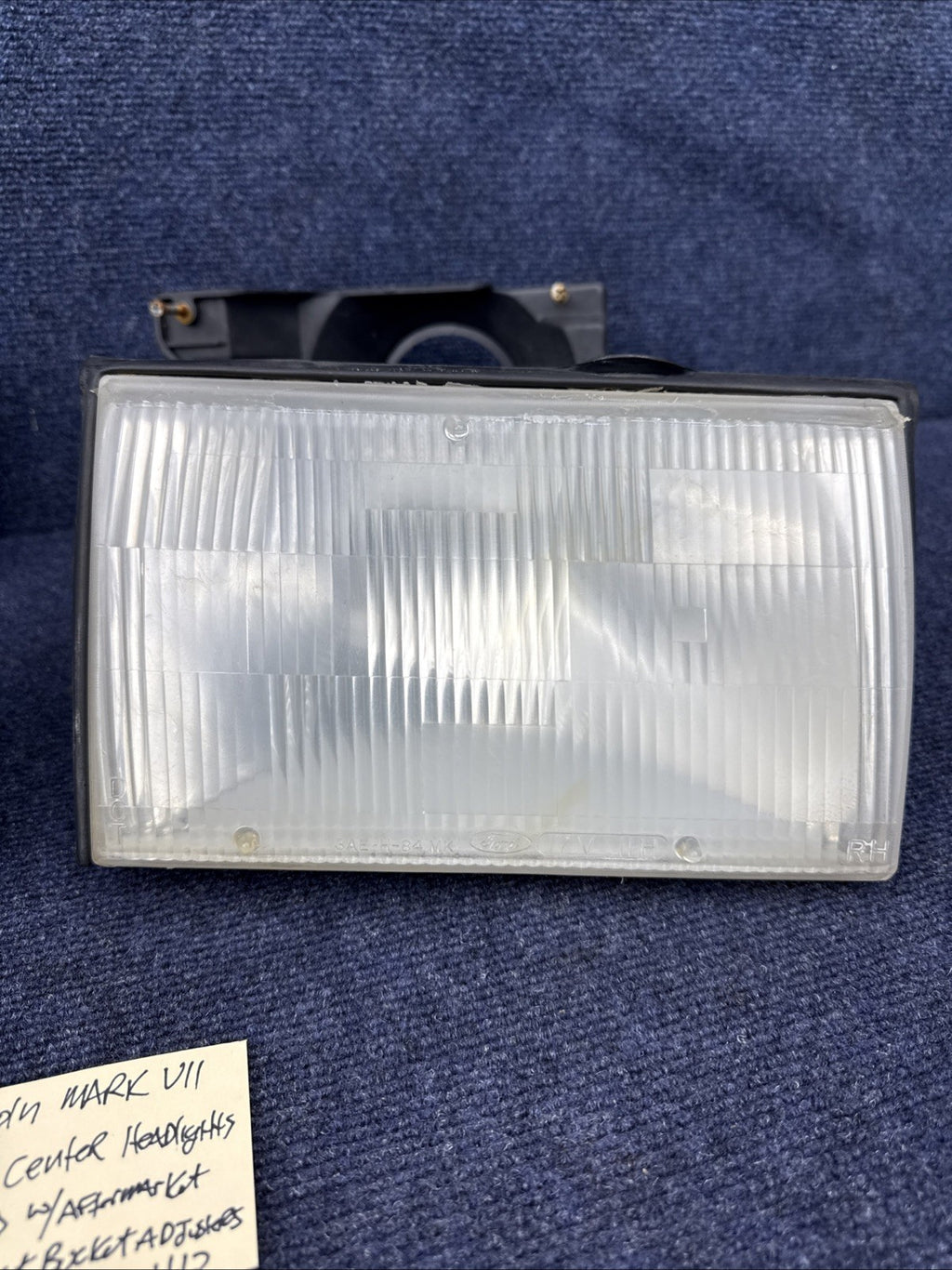 1984-1992 Lincoln Mark VII OEM Left & Right Headlight Assemblies + Brackets Ford