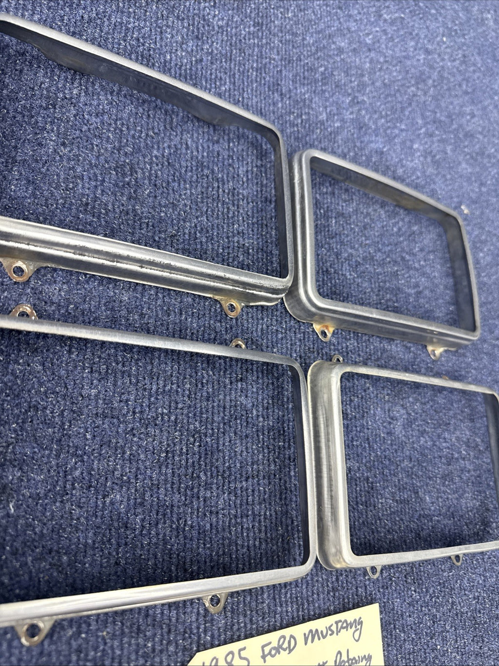 1979-86 Ford Mustang Rectangular Headlight   Retaining Ring Set Of 4