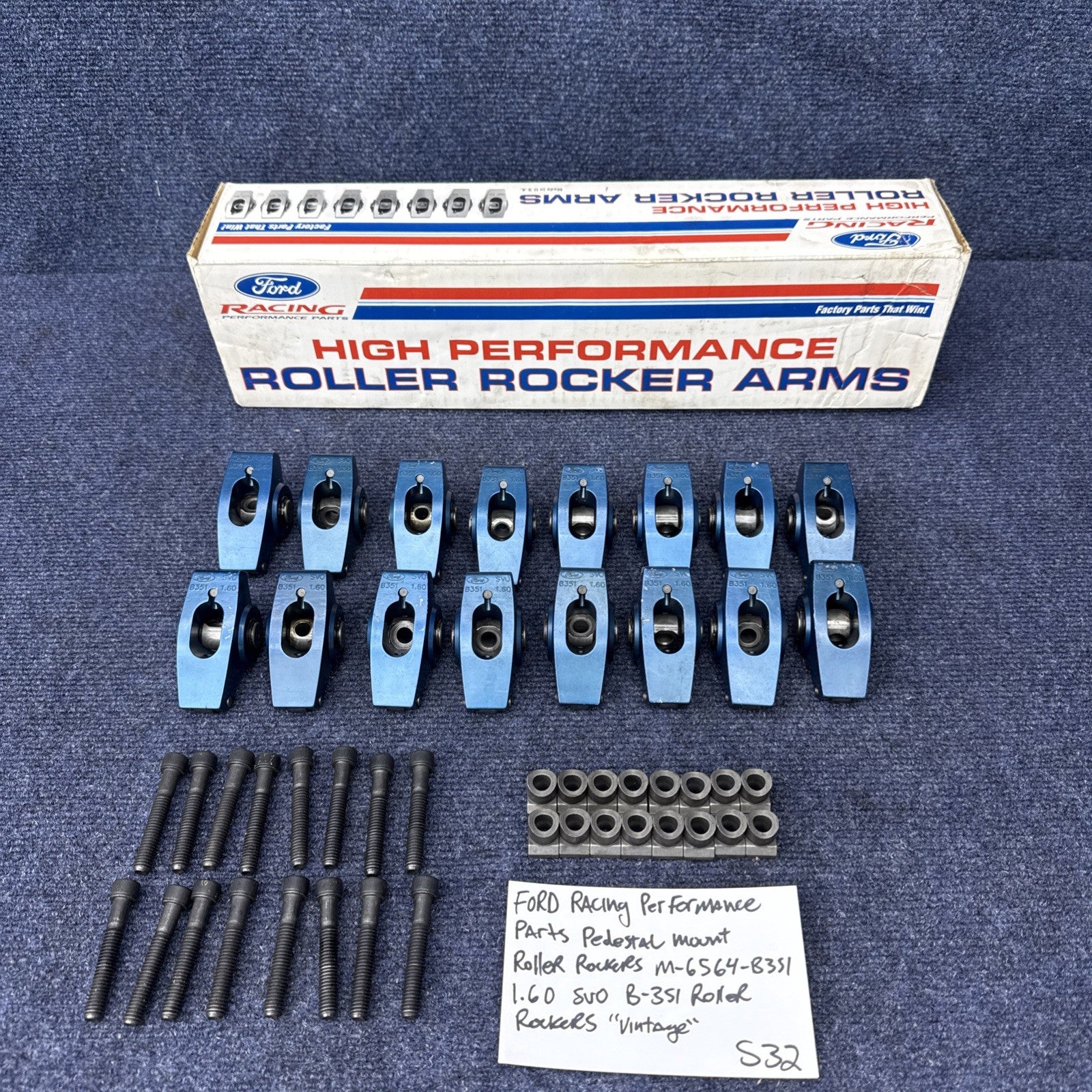 Ford Racing 1.60 Roller Rockers M-6564-b351 Motorsport SVO 302/351 SBF Pedestal