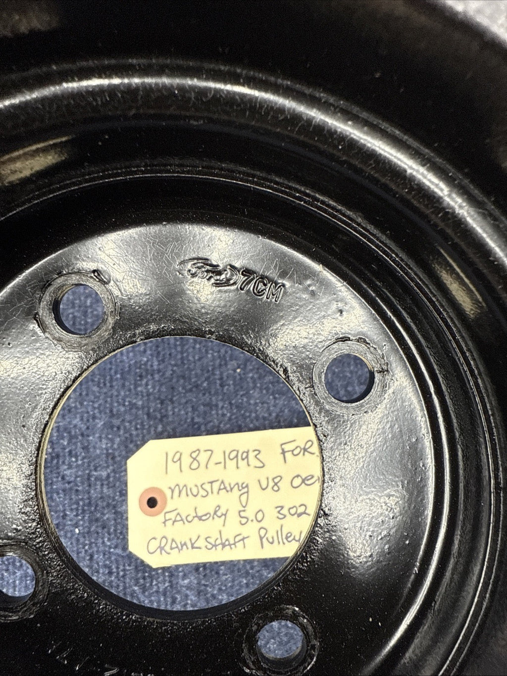 87-93 Mustang Factory Crank Pulley V8 302 HO Engine Crankshaft 5.0 GT OEM Lx 50