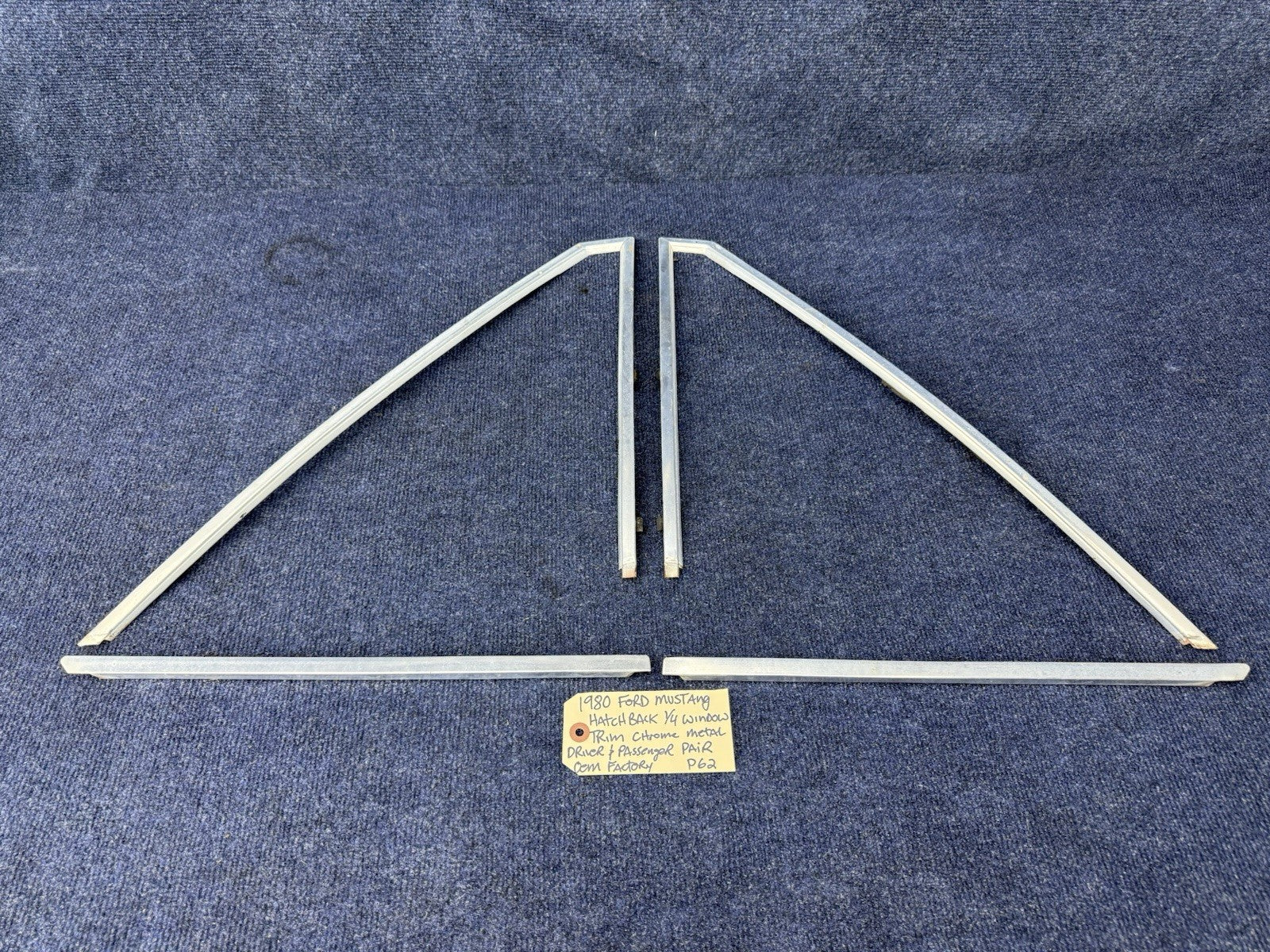79-86 Ford Fox Body Mustang Hatch Quarter Window Trim OEM Ford 1979-1986