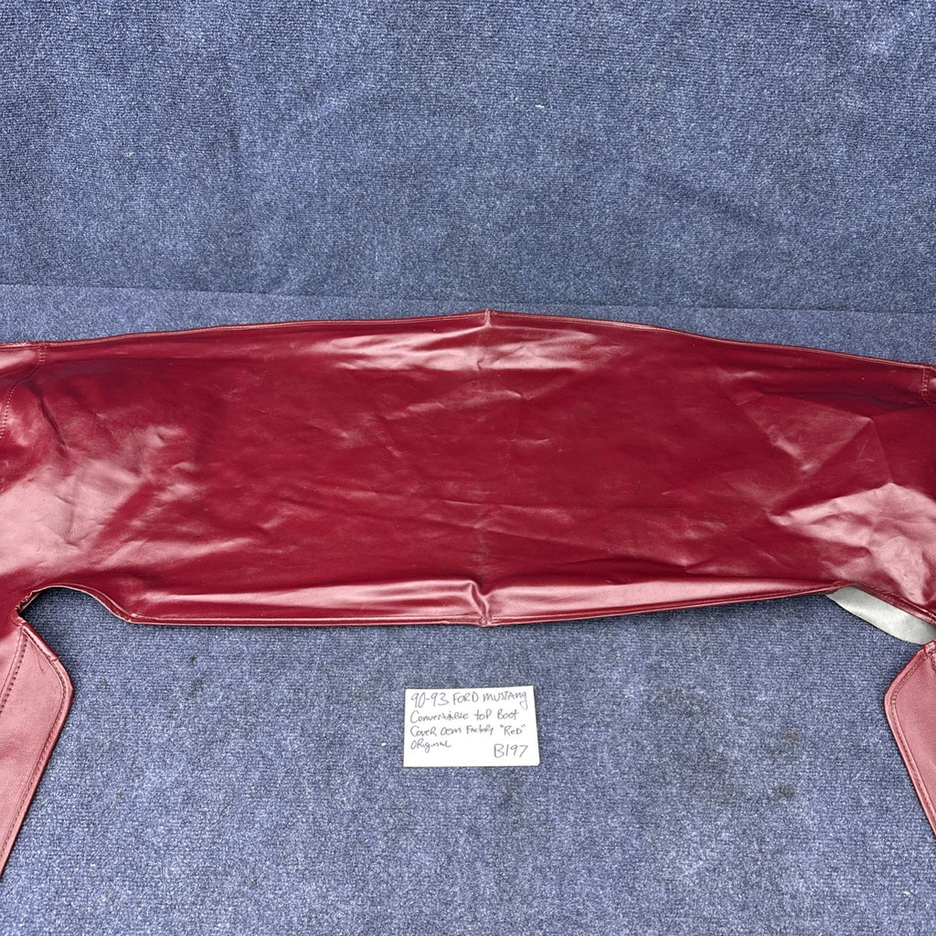 1990-1993 Ford Mustang Convertible Top Boot Red Cover Parade OEM Original Vert