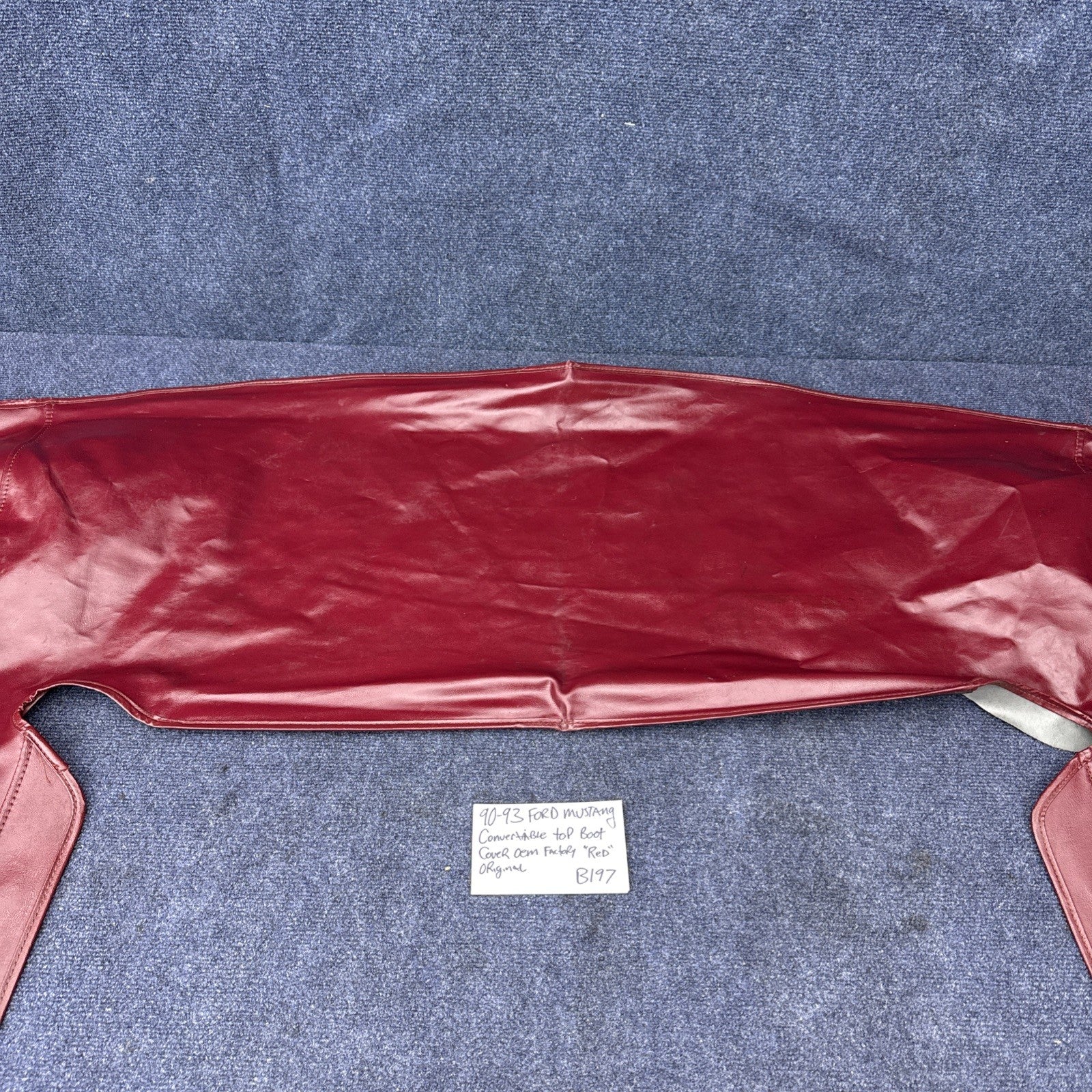 1990-1993 Ford Mustang Convertible Top Boot Red Cover Parade OEM Original Vert