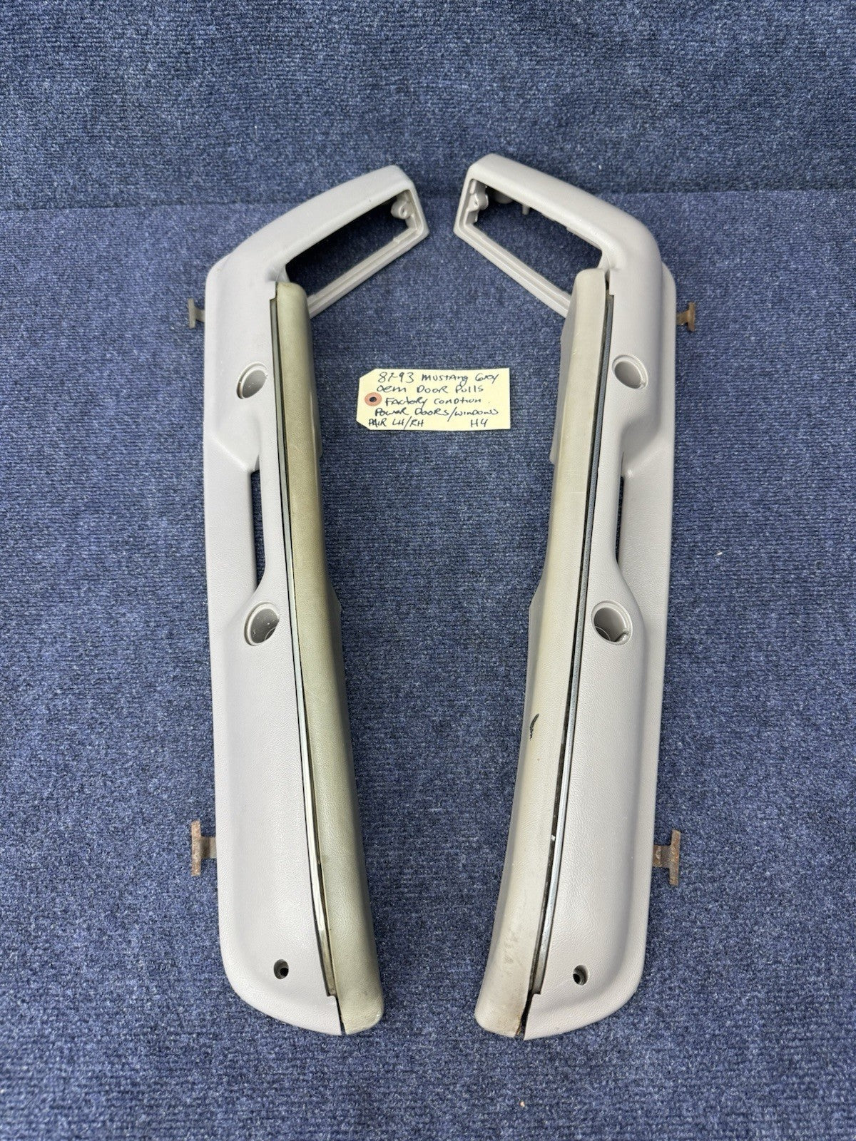 87-93 Ford Fox Body Mustang Gray Door Handle Pull Armrest 1987-1993 5.0L OEM