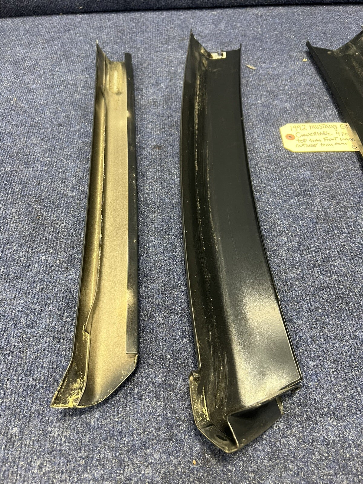 83-93 FORD MUSTANG CONVERTIBLE WINDSHIELD TRIM MOLDING SURROUND SET KIT OEM USED