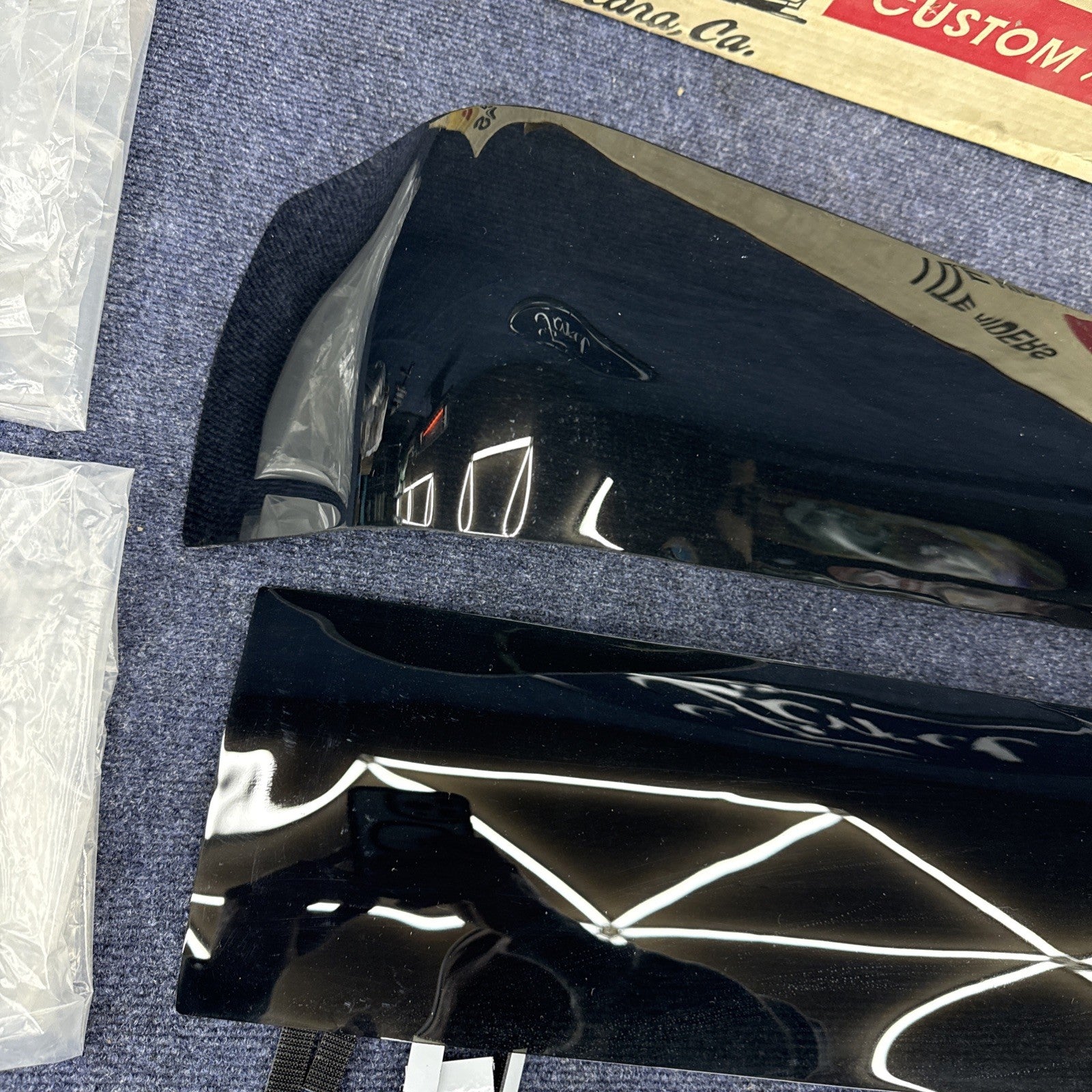 Nos Vintage Shades Of Competition Taillight Covers 87-93 Mustang Black Out Pair
