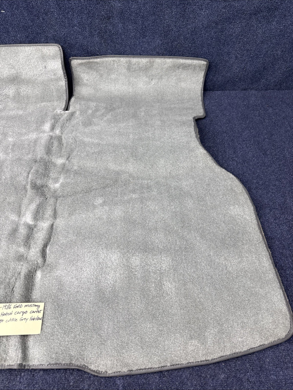 1983-1986 Ford Mustang Gt Lx Carpet Cargo Area Cutpile Hatchback Acc Grey Rear