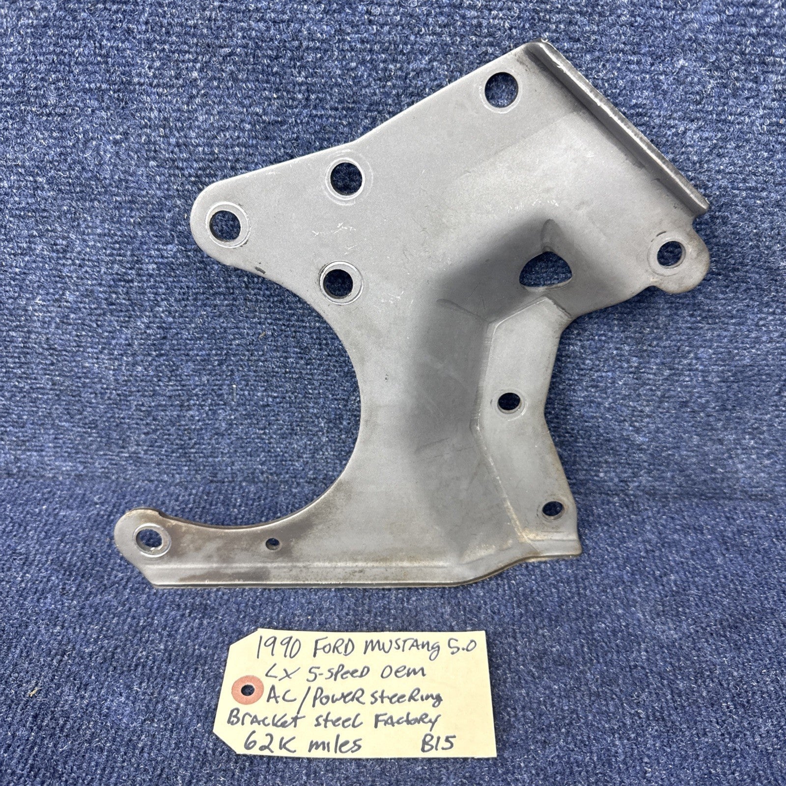1990 FORD MUSTANG 5.0 LX GT POWER STEERING AC A/C PUMP BRACKET MOUNT OEM 86-93