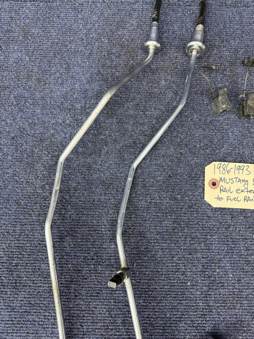 86-93 Ford Mustang 5.0 HO EFI Fuel Rail Extensions Body Oem Factory 302 Gt Lx